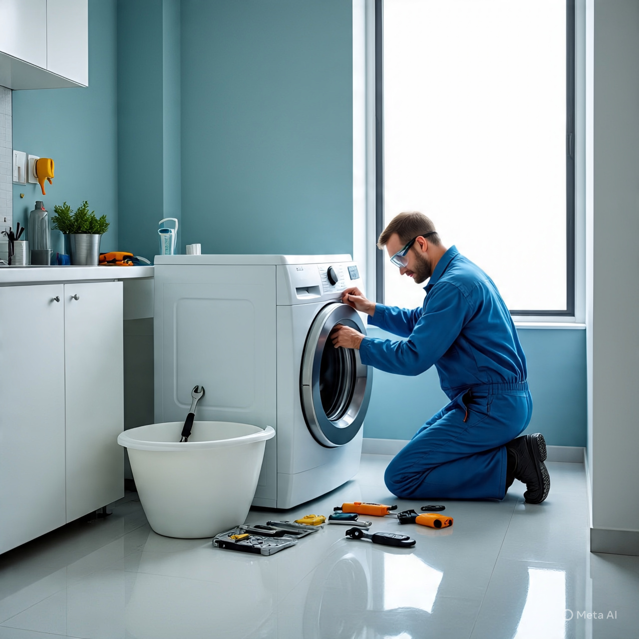 إصلاح حوض الغسالة